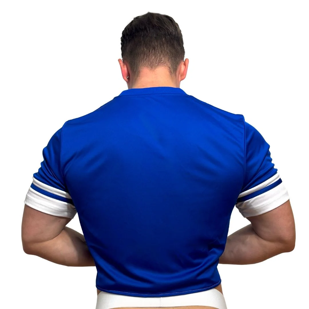 Adidas Neo Blue Short Sleeve Crop Top BY SNEAKERMASK - Image 4