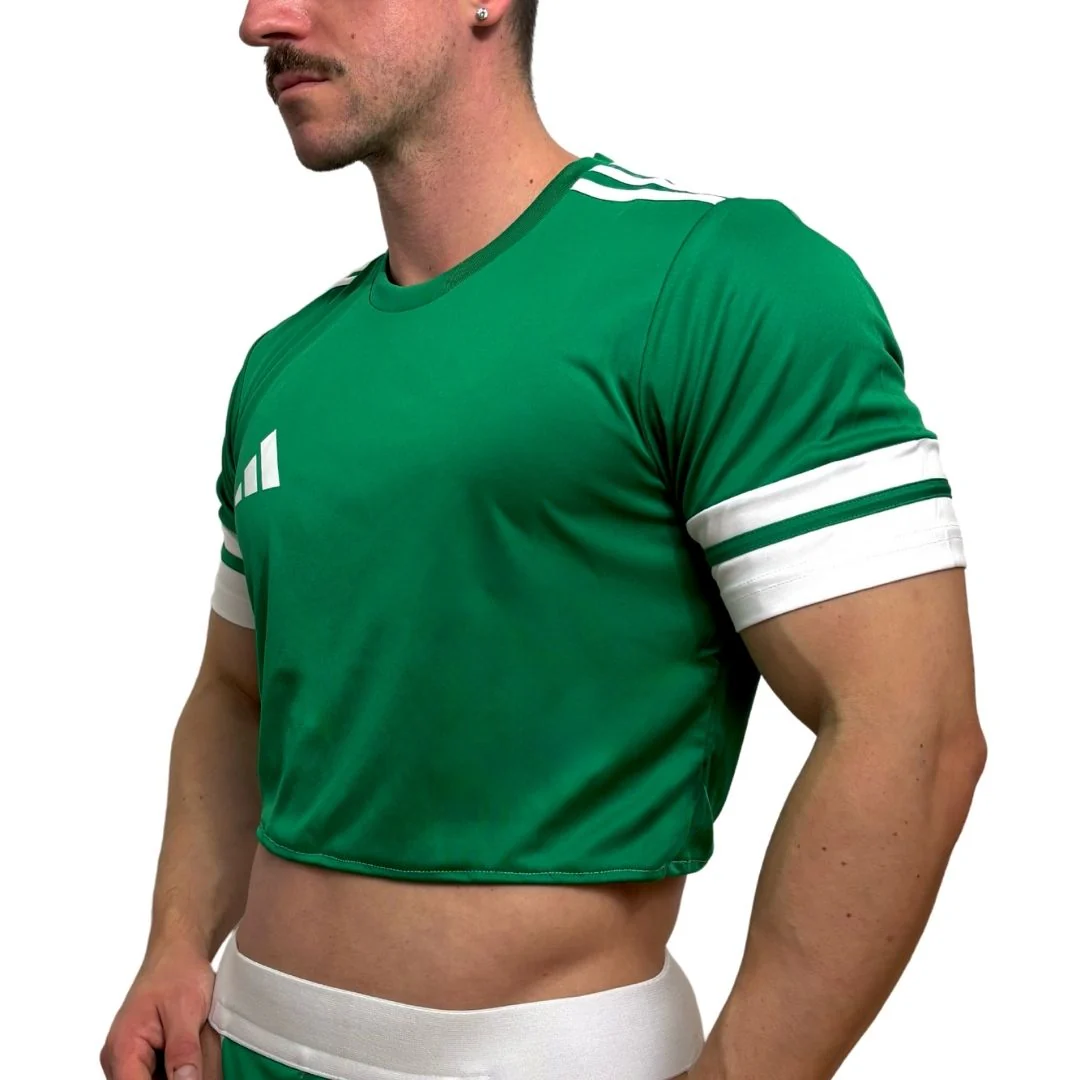 Adidas Neo Green Short Sleeve Crop Top BY SNEAKERMASK - Image 2