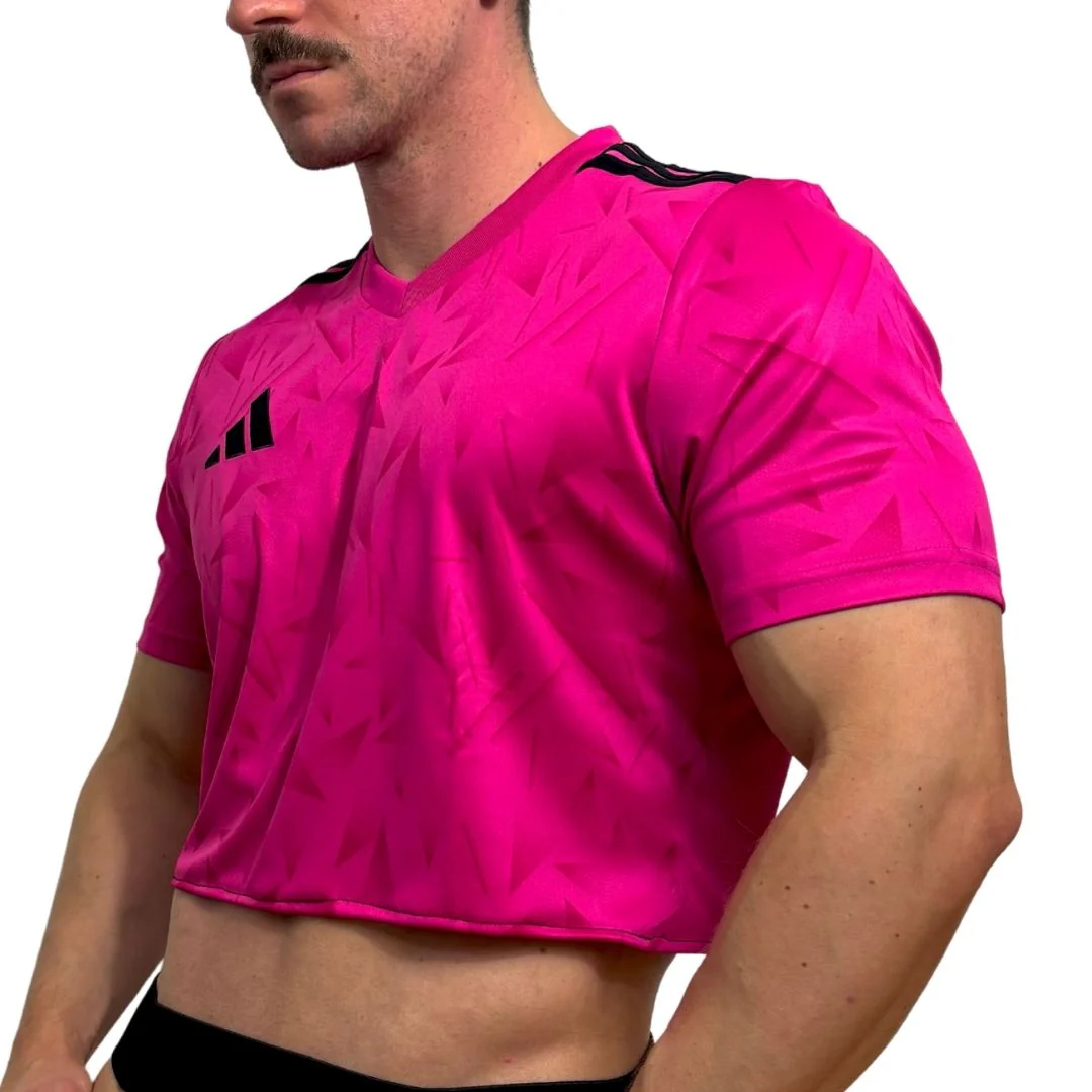 Adidas Neo Pink Short Sleeve Crop Top BY SNEAKERMASK - Image 2