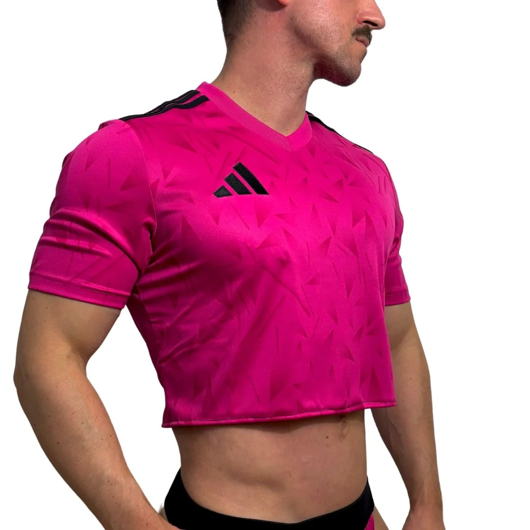 Adidas Neo Pink Short Sleeve Crop Top BY SNEAKERMASK - Image 3