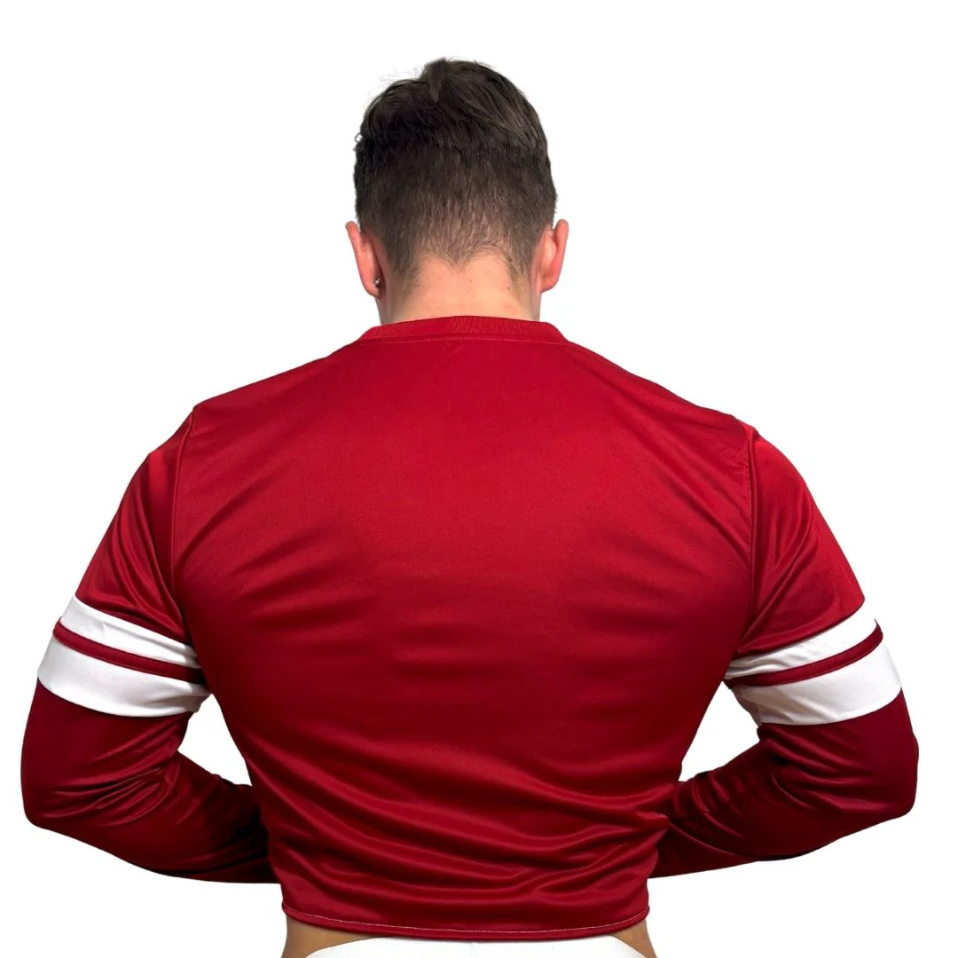 Adidas Neo Red Long Sleeve Crop Top BY SNEAKERMASK - Image 4