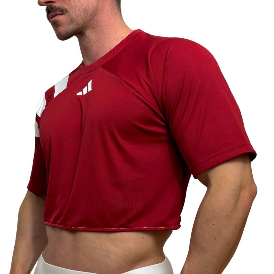 Adidas Neo Red Short Sleeve Crop Top 2.0 BY SNEAKERMASK - Image 2