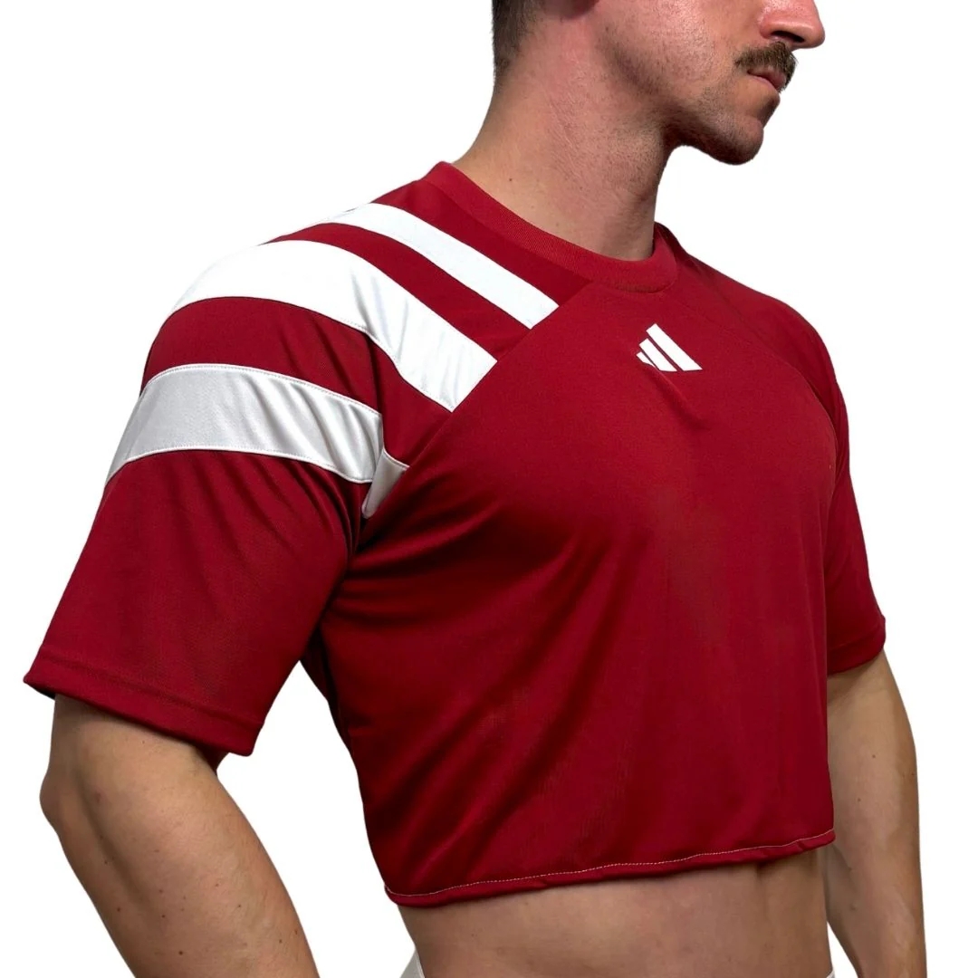 Adidas Neo Red Short Sleeve Crop Top 2.0 BY SNEAKERMASK - Image 3