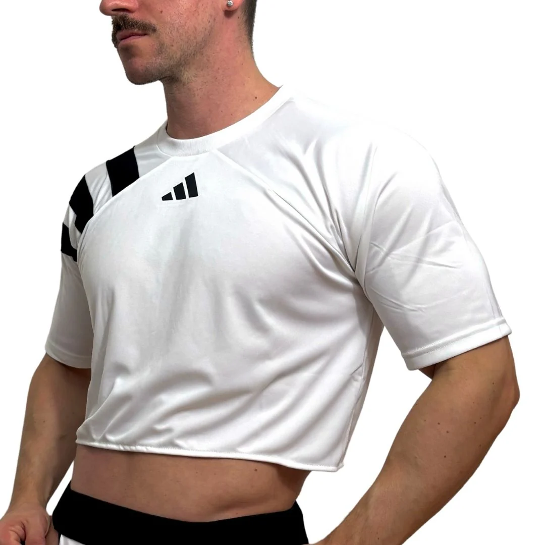 Adidas Neo White Short Sleeve Crop Top 2.0 BY SNEAKERMASK - Image 2