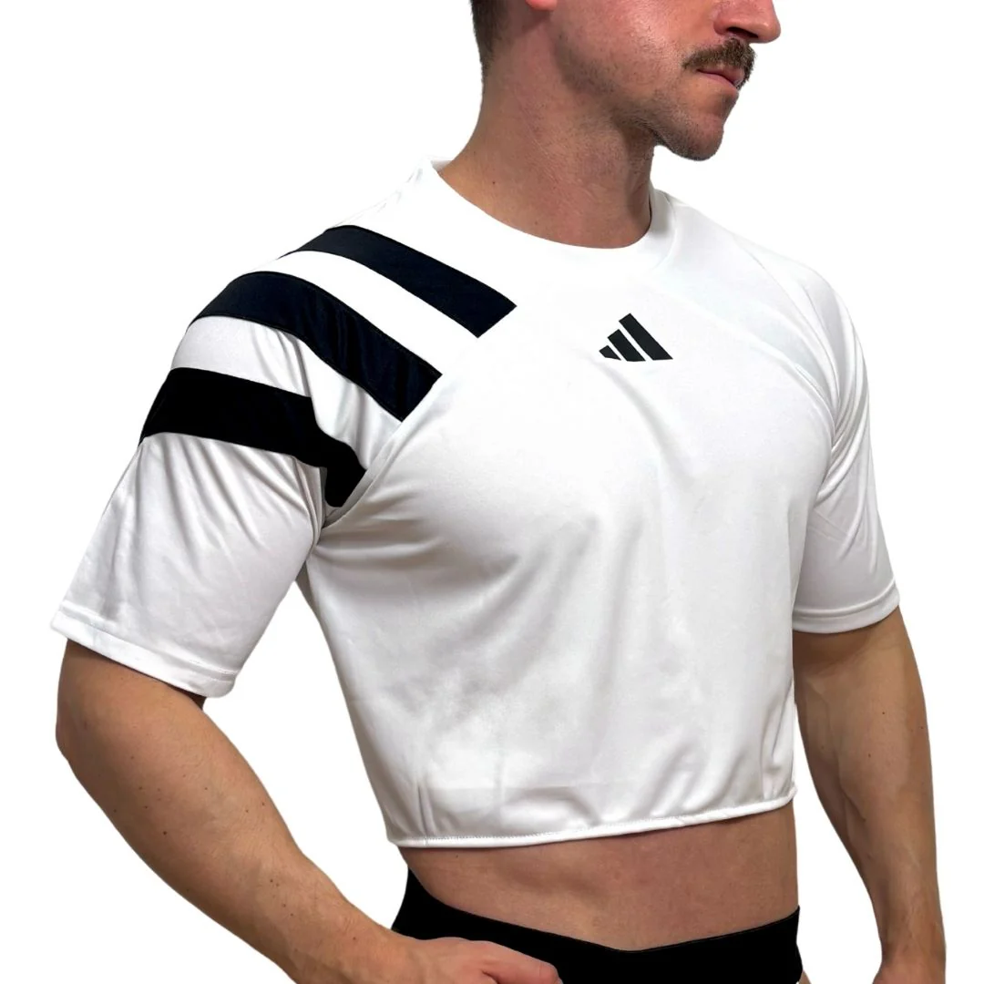 Adidas Neo White Short Sleeve Crop Top 2.0 BY SNEAKERMASK - Image 3