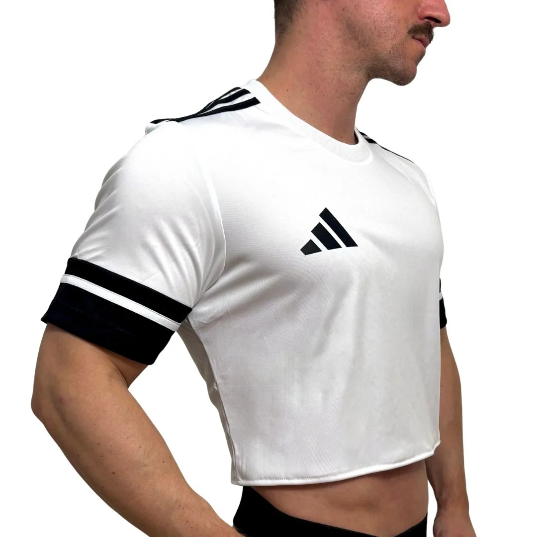 Adidas Neo White Short Sleeve Crop Top BY SNEAKERMASK - Image 3