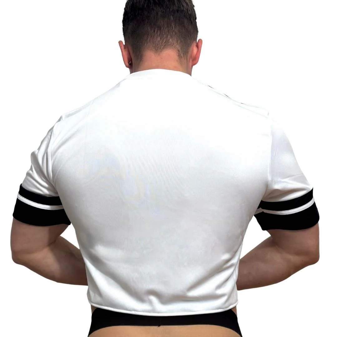 Adidas Neo White Short Sleeve Crop Top BY SNEAKERMASK - Image 4