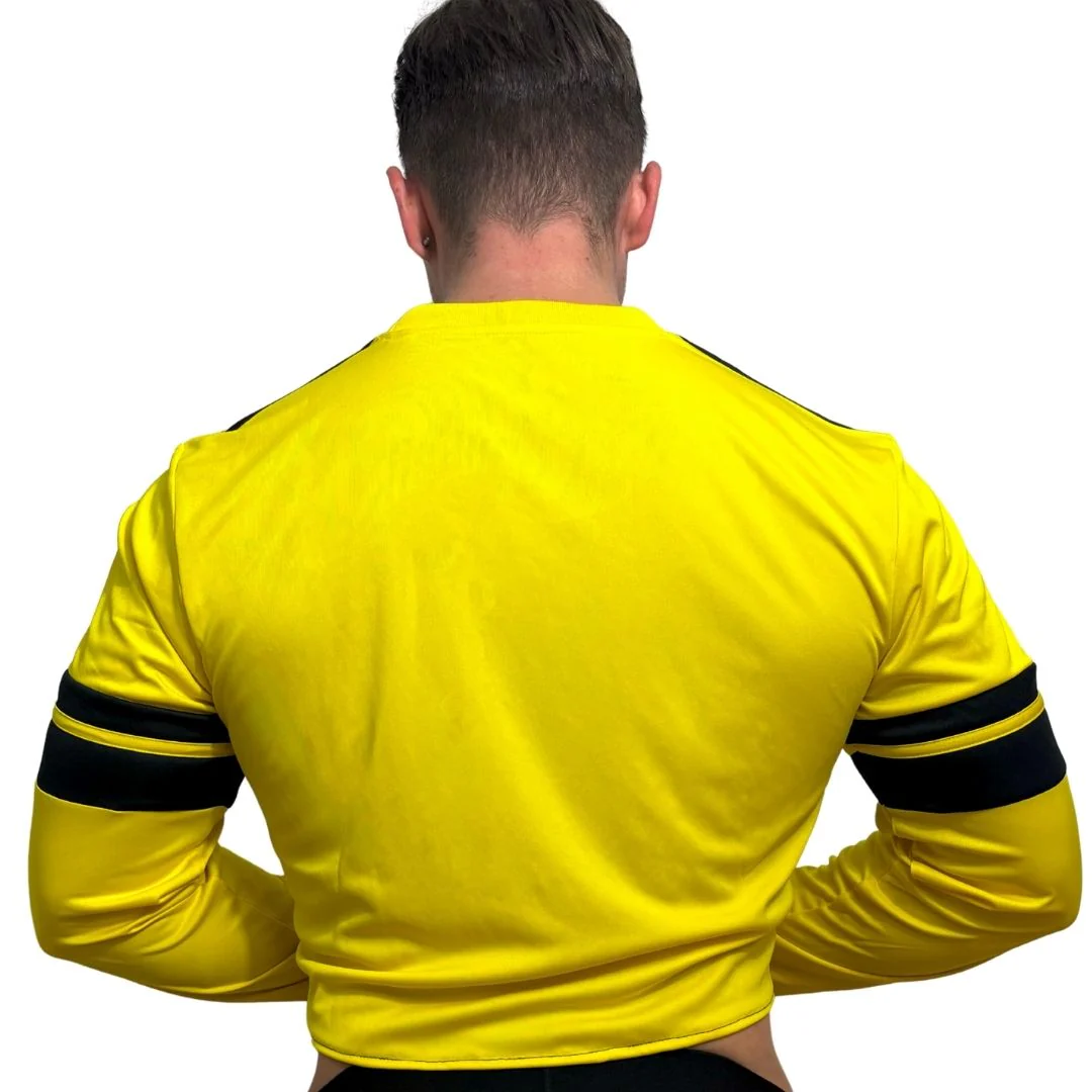 Adidas Neo Yellow Long Sleeve Crop Top BY SNEAKERMASK - Image 4