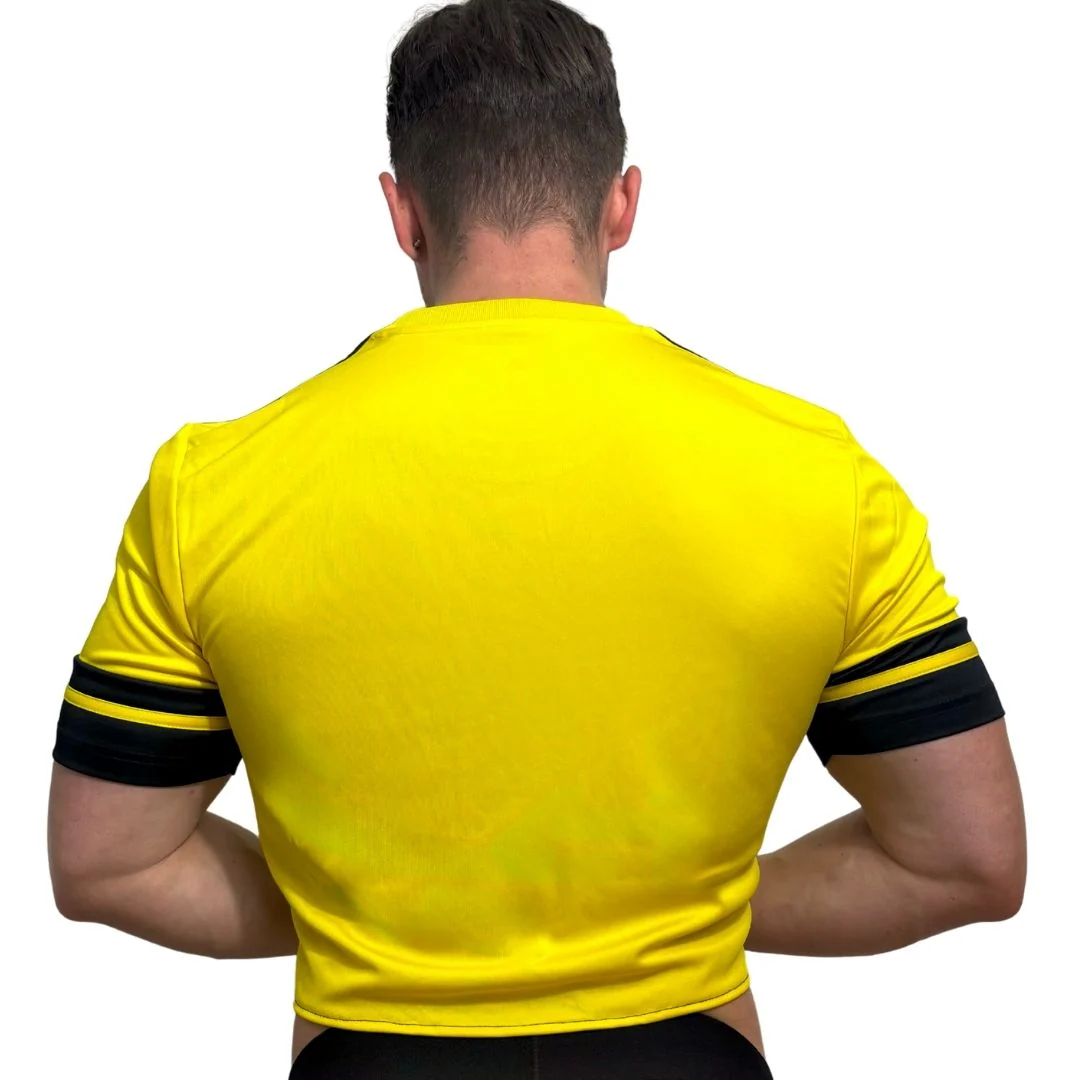 Adidas Neo Yellow Short Sleeve Crop Top BY SNEAKERMASK - Image 4