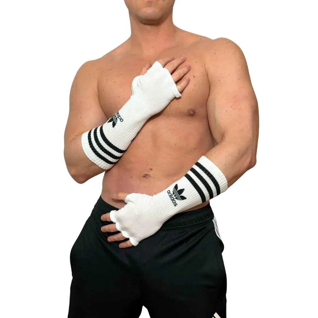 Adidas Originals White Socks Gloves BY SNEAKERMASK - Image 2