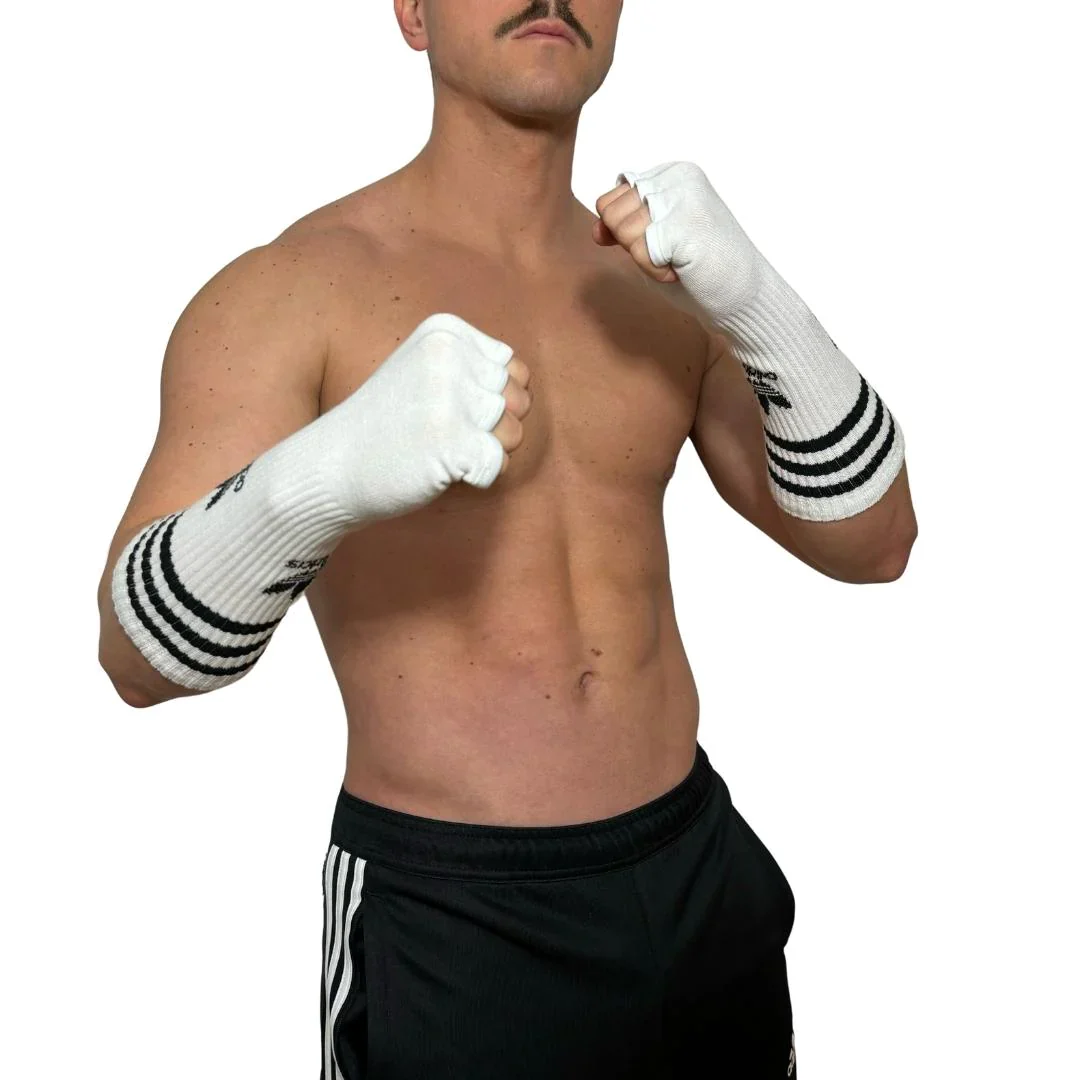 Adidas Originals White Socks Gloves BY SNEAKERMASK - Image 3