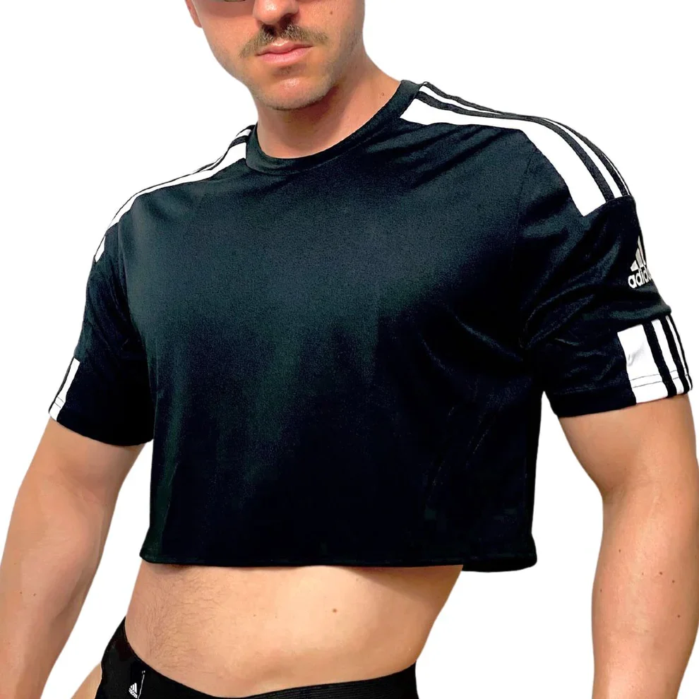 Adidas Sport Black Short Sleeve Crop Top BY SNEAKERMASK - Image 2