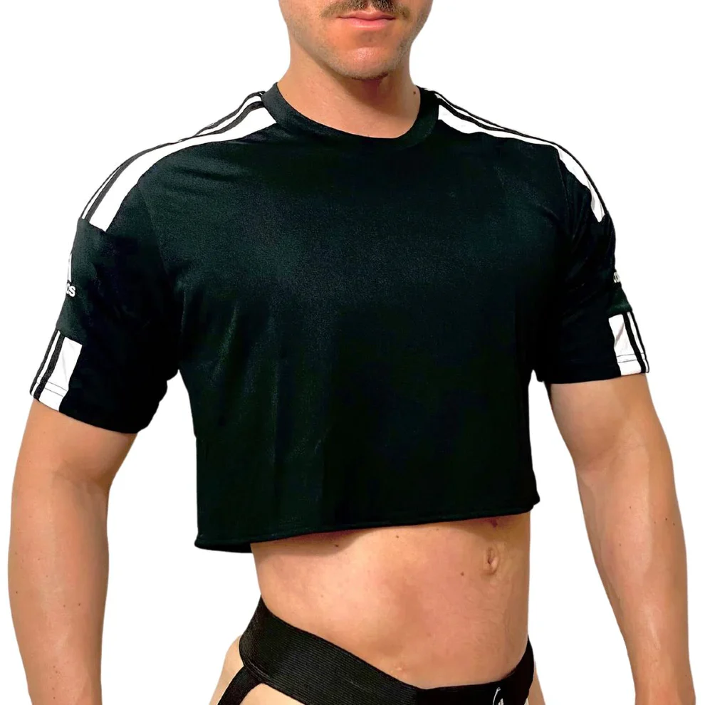 Adidas Sport Black Short Sleeve Crop Top BY SNEAKERMASK - Image 3