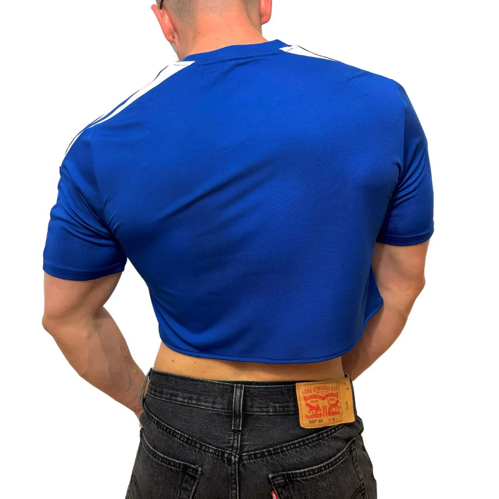 Adidas Sport Blue Short Sleeve Crop Top BY SNEAKERMASK - Image 3