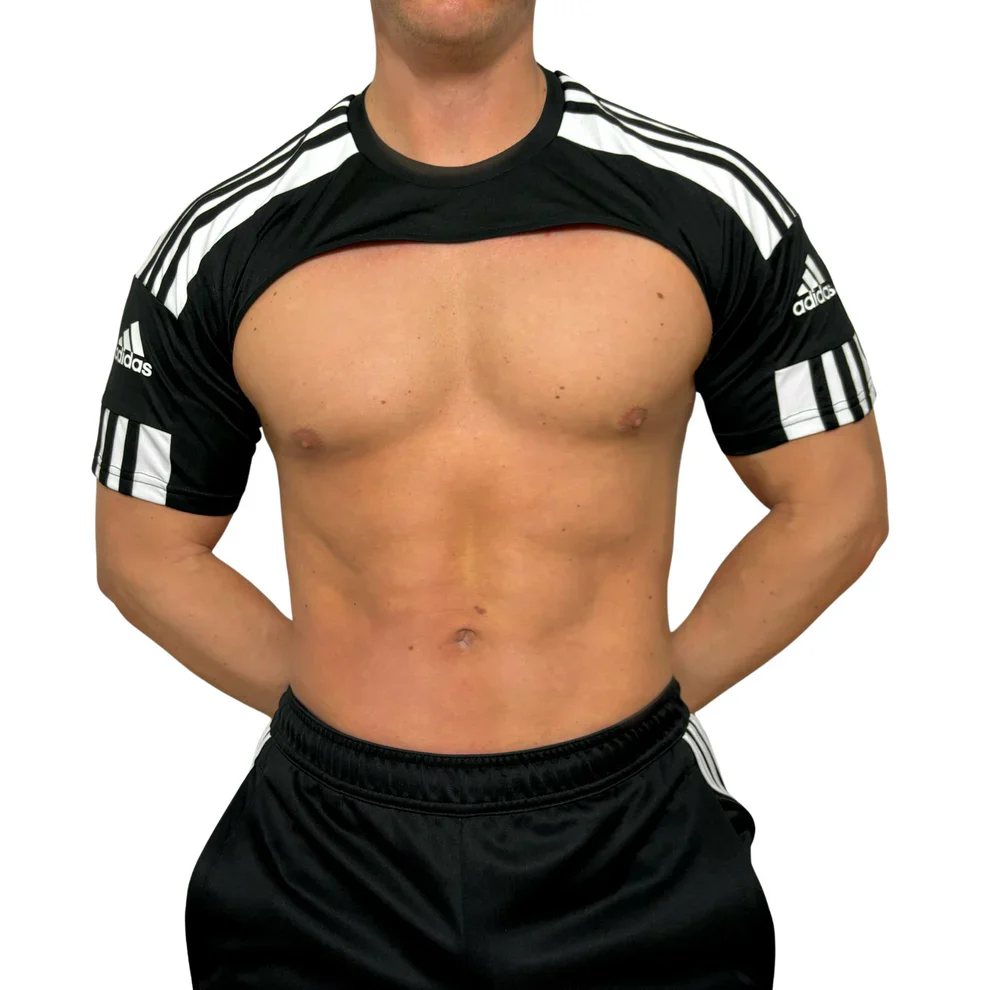 Adidas Sport Shoulders Black Crop Top BY SNEAKERMASK - Image 2
