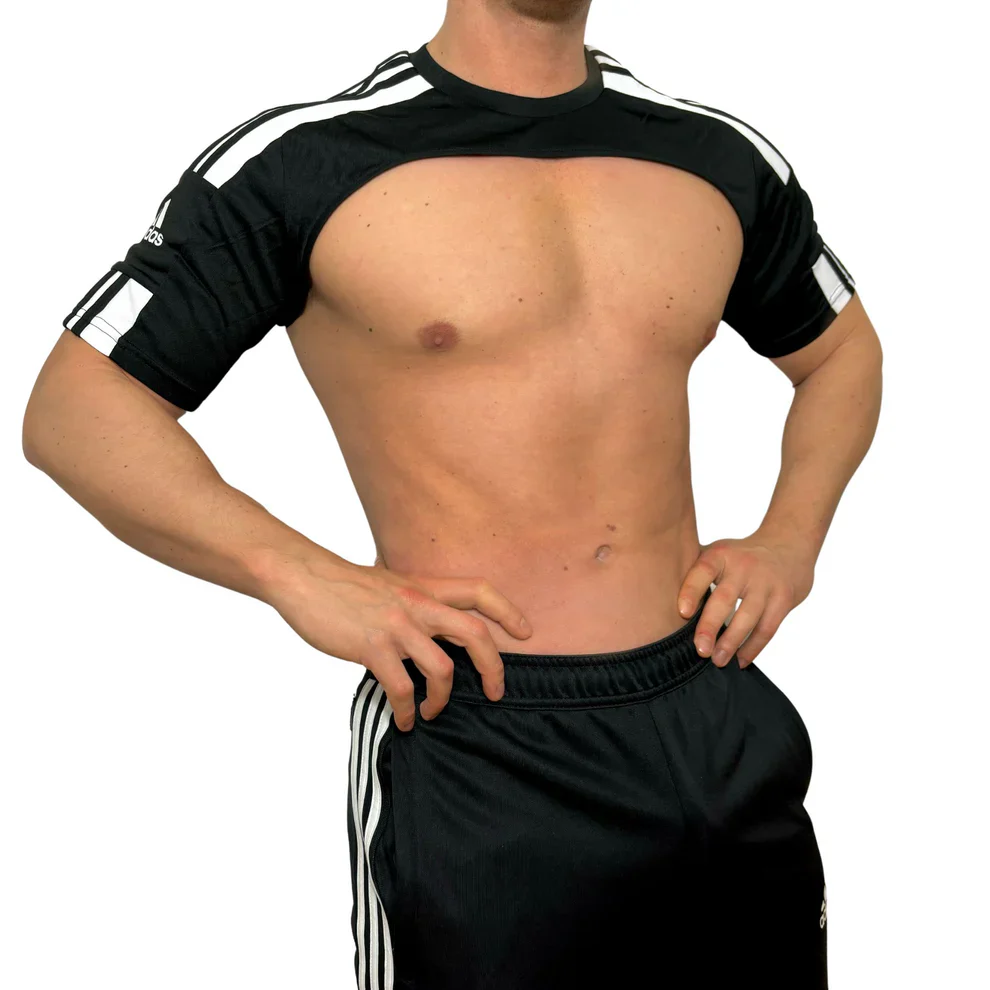 Adidas Sport Shoulders Black Crop Top BY SNEAKERMASK - Image 3