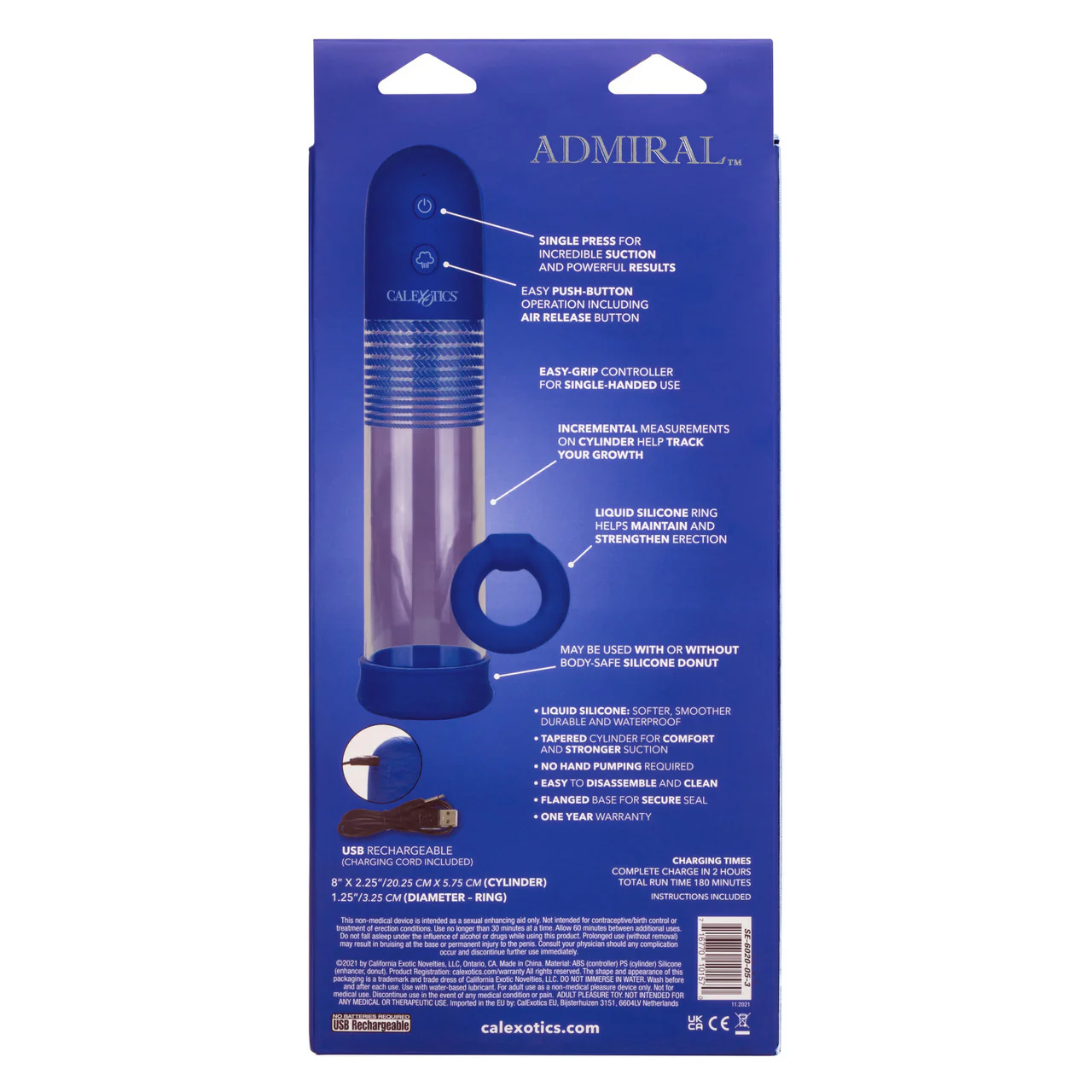 Admiral Rechargeable Rock Hard Pump Kit - Image 4