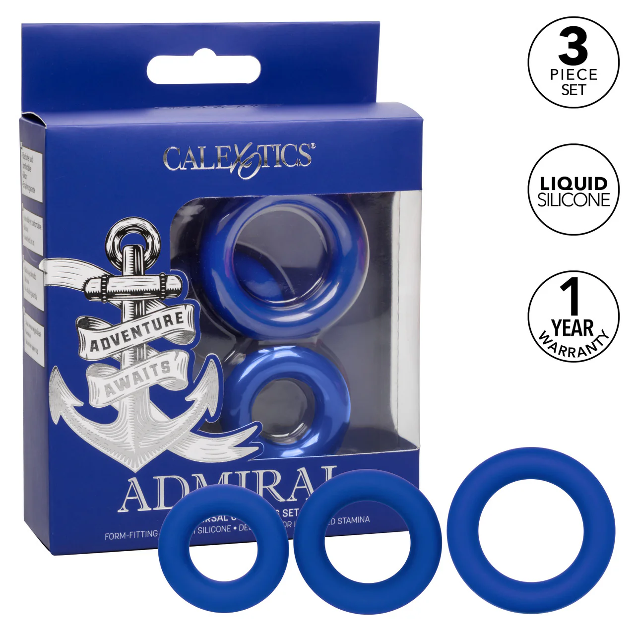 Admiral Universal Silicone Cock Ring Set - Image 6
