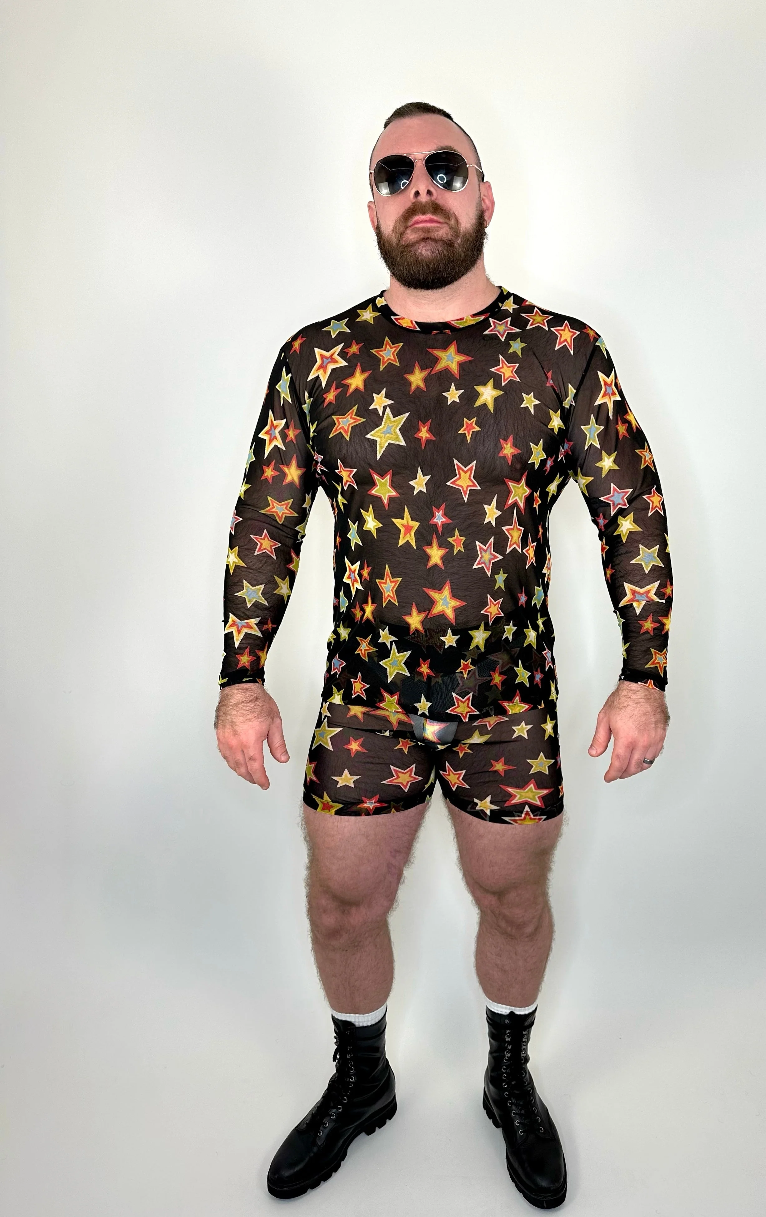 Alfons Dovana Hollywood Stars Multicolor Biker Shorts - Image 4