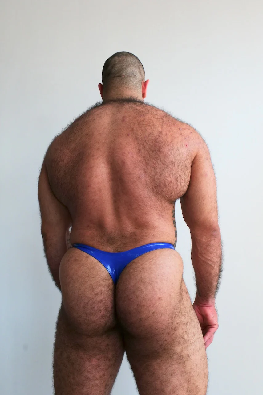 Alfons Dovana Royal Blue Shiny Thong - Image 3