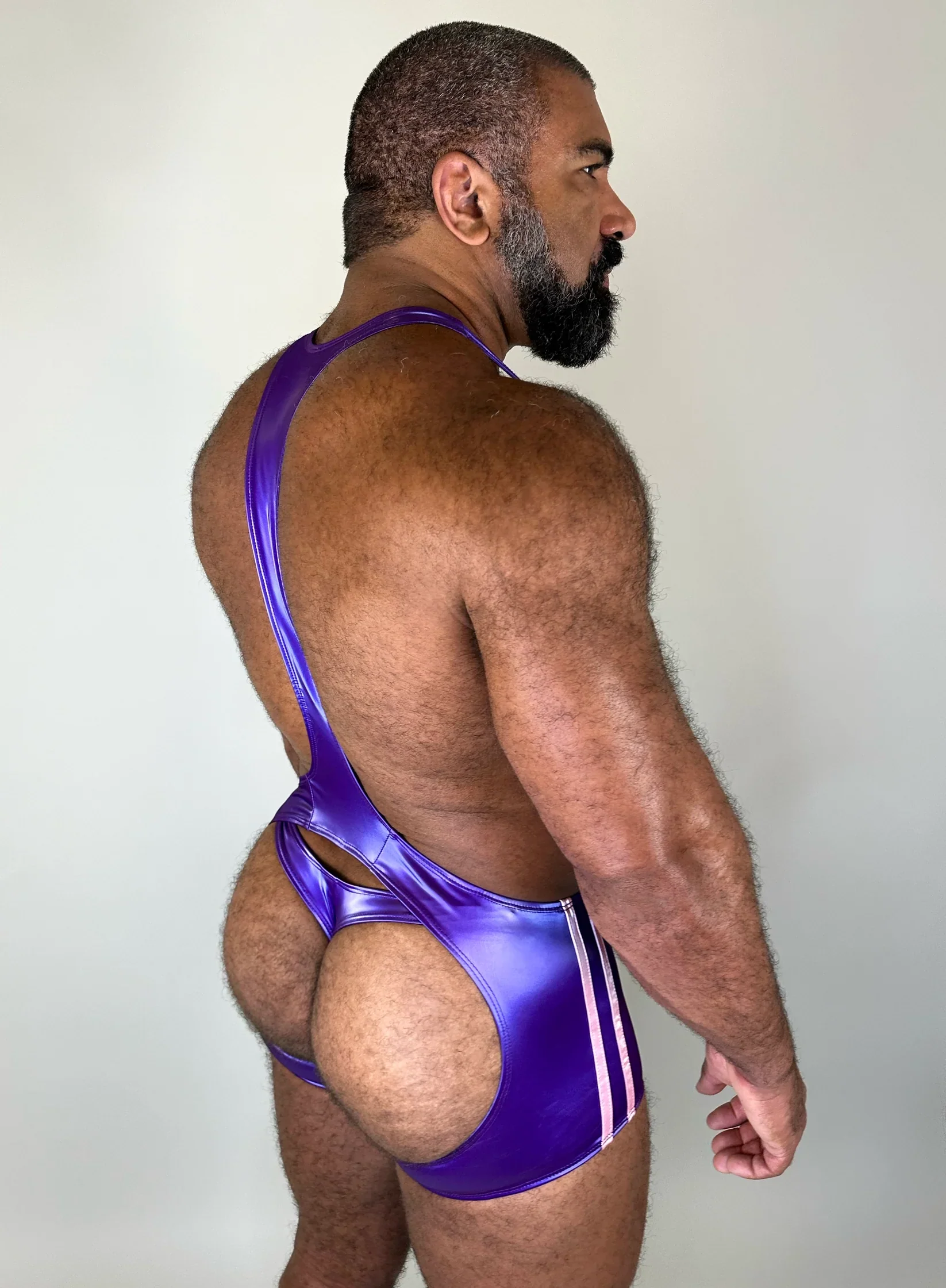 Alfons Dovana Violet Iridescent Jock Singlet - Image 2