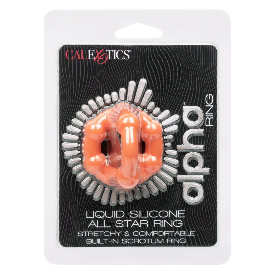 Alpha Liquid Silicone All Star Ring - Orange - Image 3