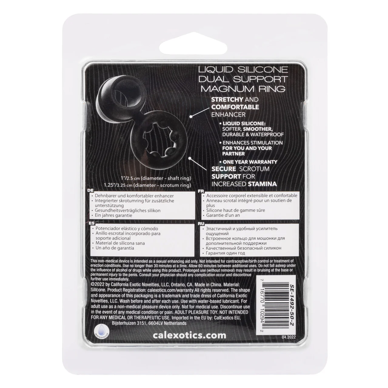 Alpha Liquid Silicone Dual Magnum Ring - Black - Image 4