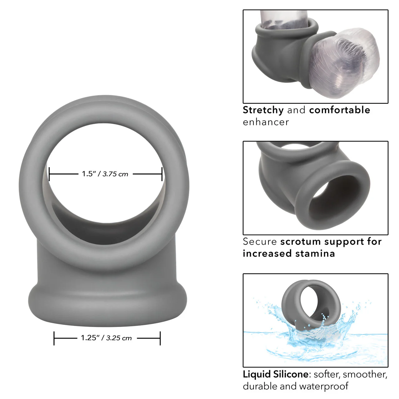 Alpha Liquid Silicone Precision Ring - Grey - Image 5