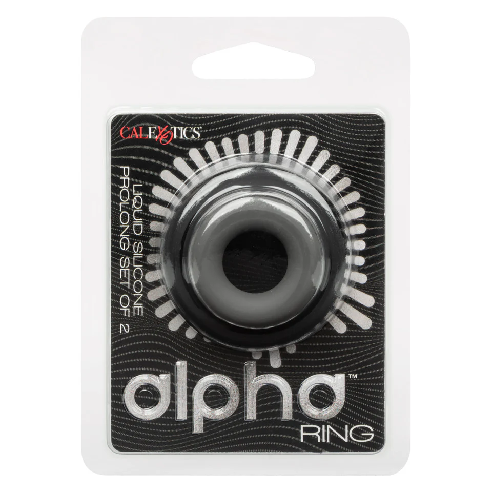 Alpha Liquid Silicone Prolong Cock Ring (2 Piece Set) - Image 3