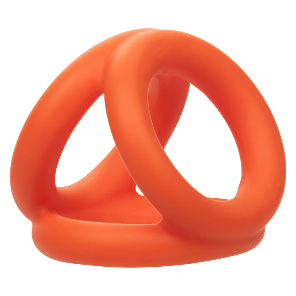 Alpha Liquid Silicone Tri-Ring - Orange - Image 12