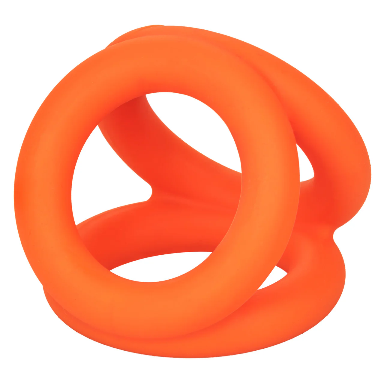 Alpha Liquid Silicone Tri-Ring - Orange - Image 2