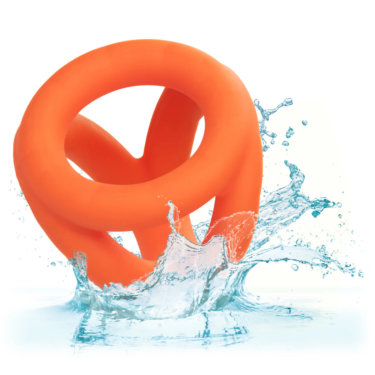 Alpha Liquid Silicone Tri-Ring - Orange - Image 7
