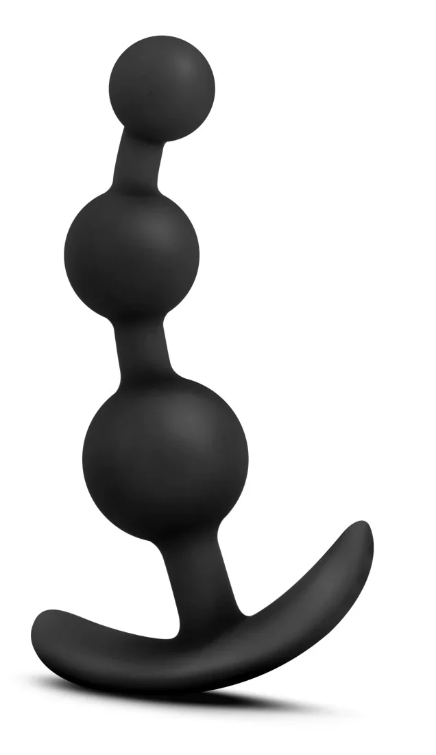 Anal Adventures Platinum Black 5.25-Inch Anal Beads - Image 5
