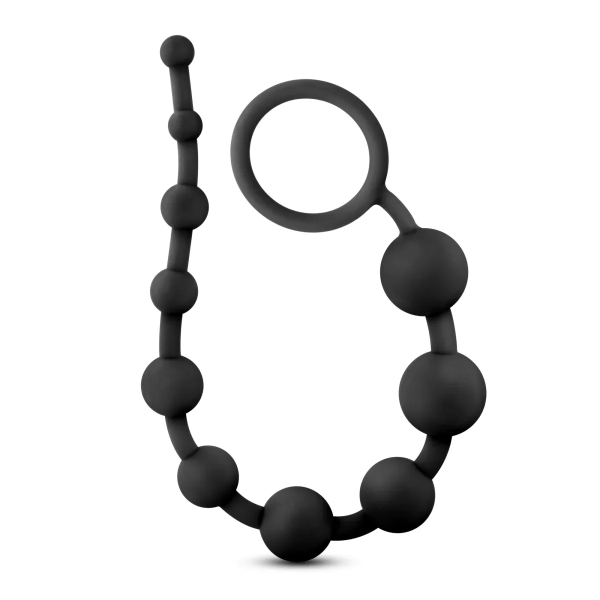 Anal Adventures Platinum Black 12.5-Inch Anal Beads - Image 3