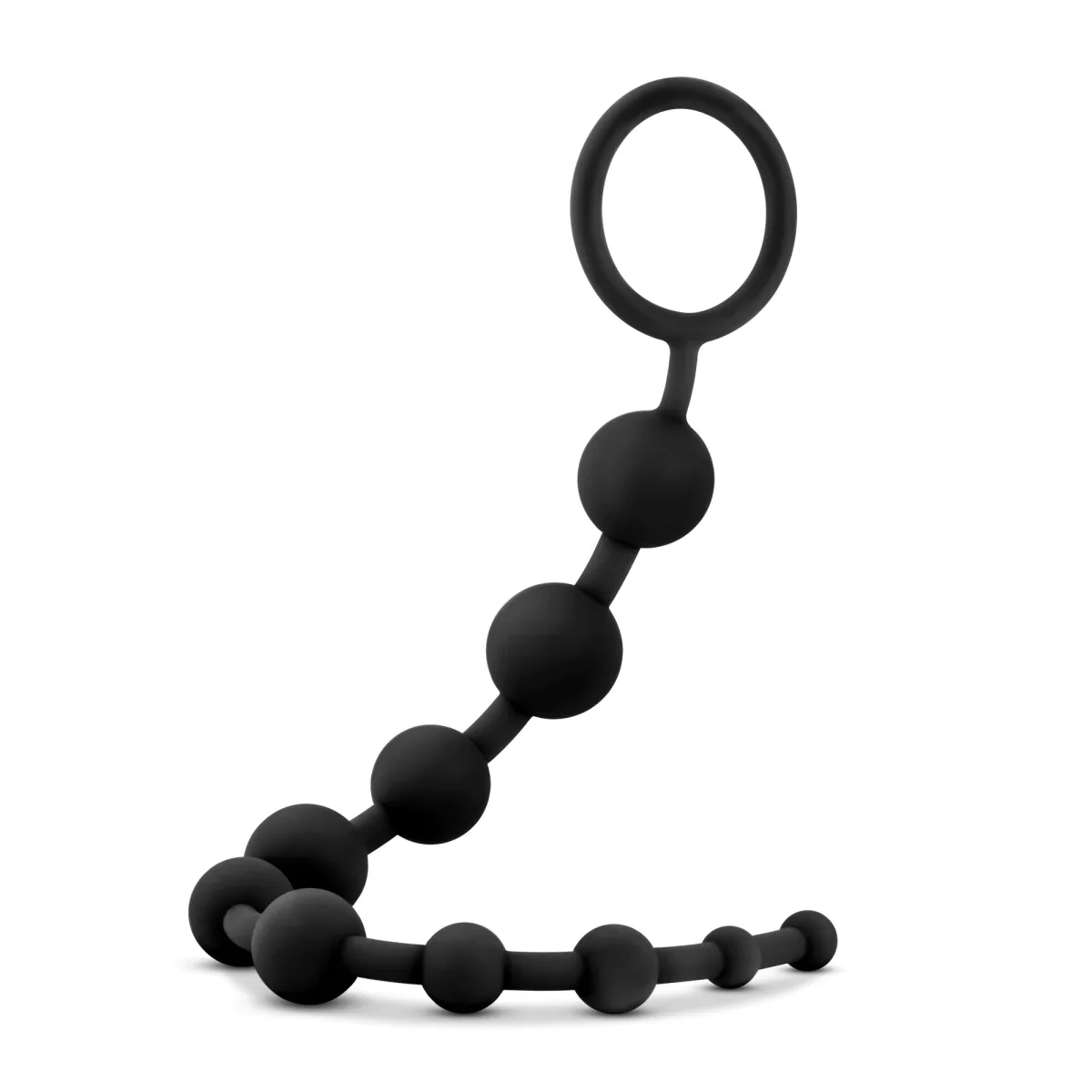 Anal Adventures Platinum Black 12.5-Inch Anal Beads - Image 4
