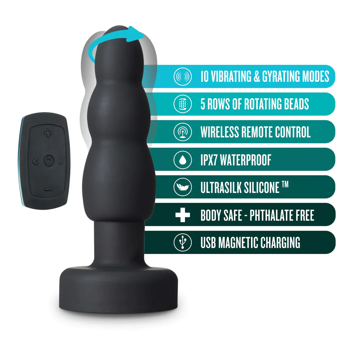 Anal Adventures Platinum  Propel Vibrating Anal Plug - Image 4