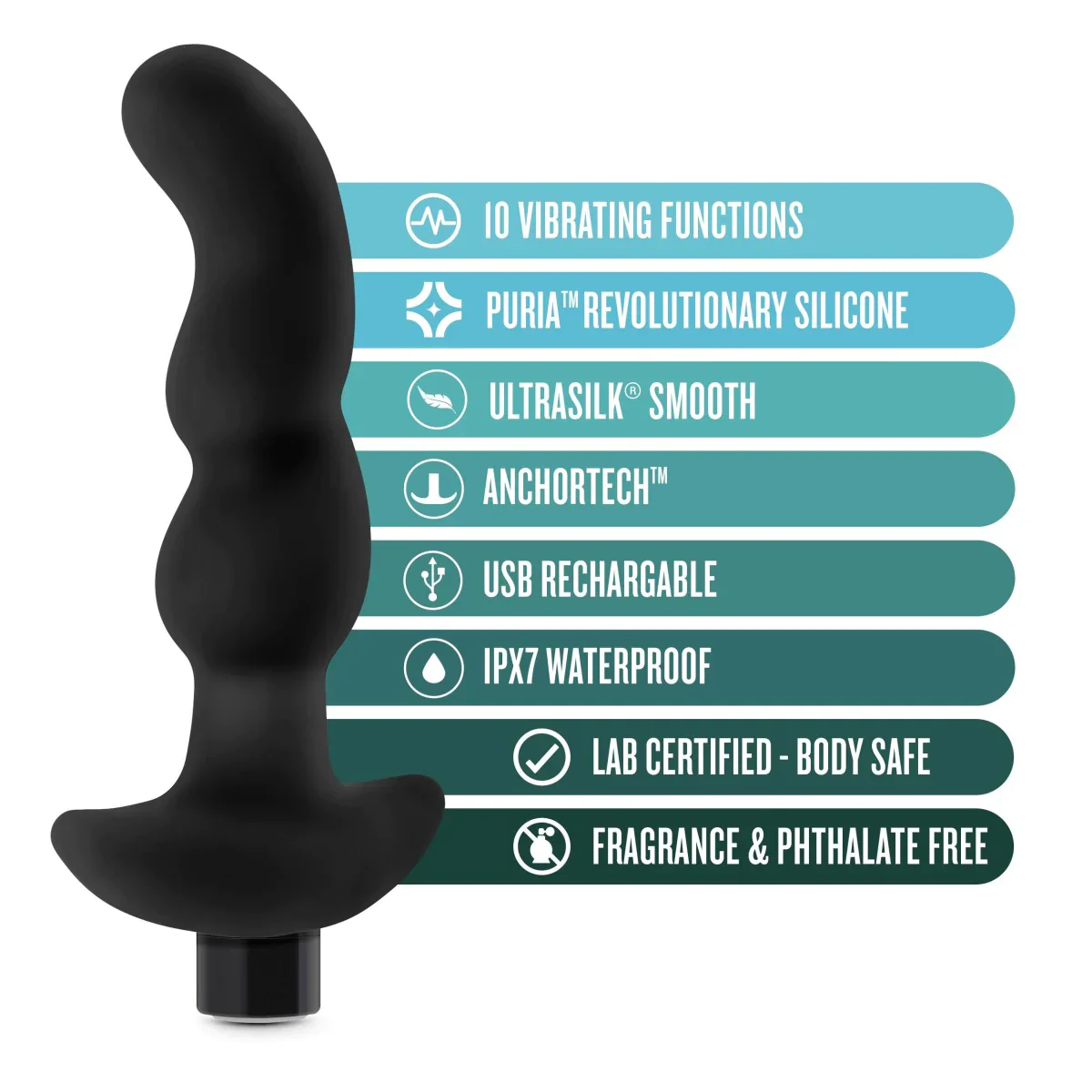 Anal Adventures Platinum Vibrating Prostate Massager - Image 2