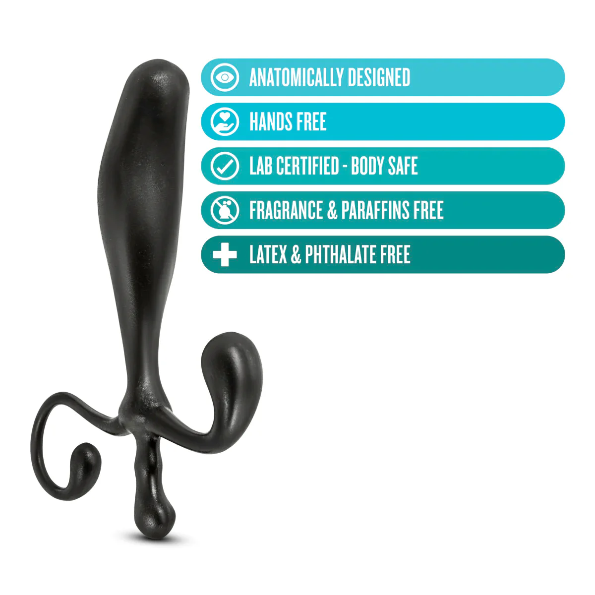 Anal Adventures Prostate Stimulator Black 5-Inch Anal Plug - Image 5