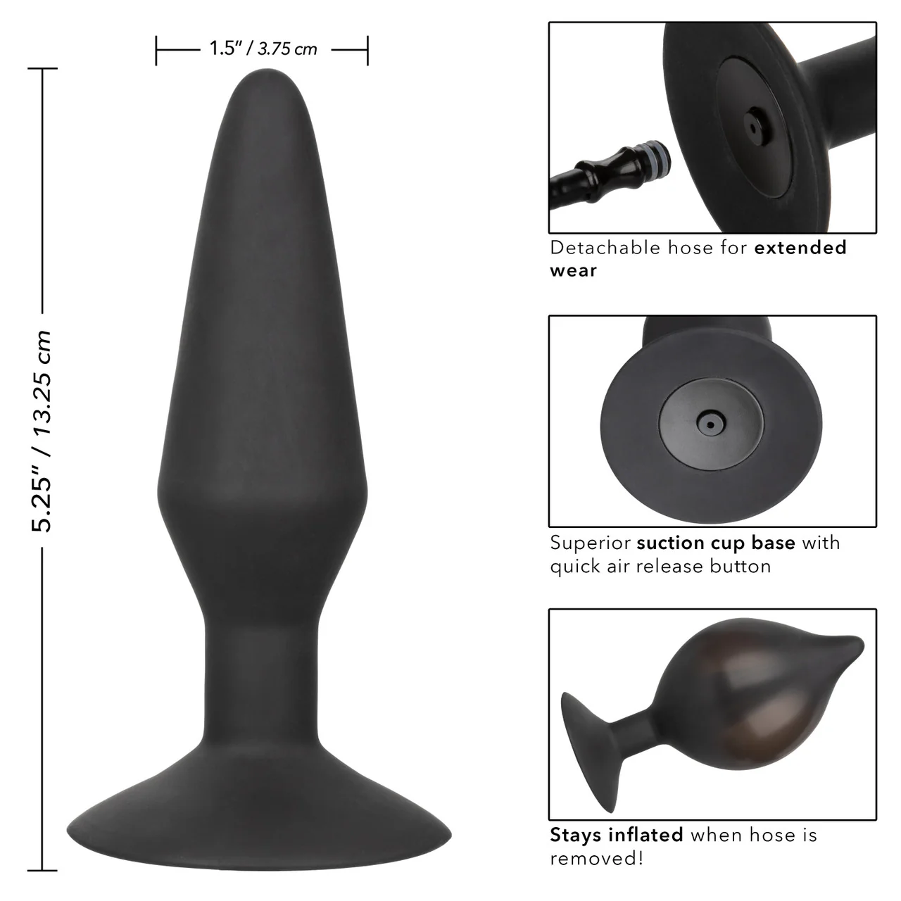 Anal Toys Large Silicone Inflatable Plug - Image 5
