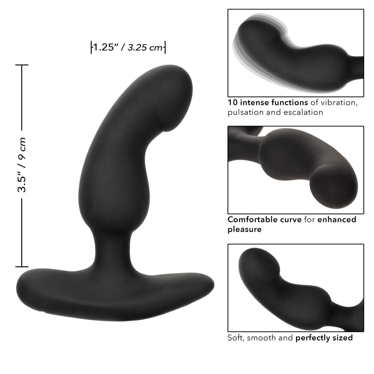 Anal Toys Rechargeable Curved Probe Silicone Anal Stimulator - Image 5
