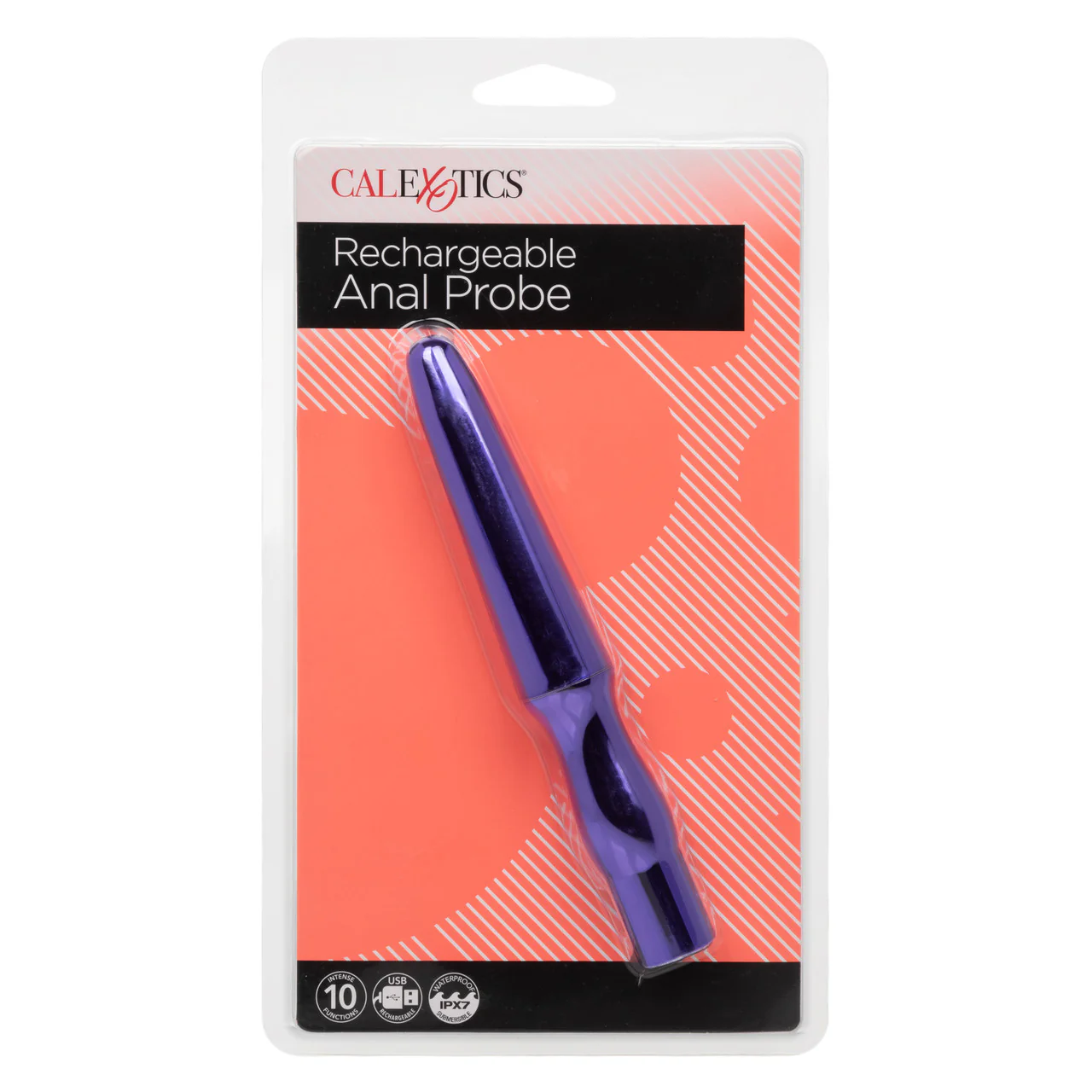 Anal Toys Rechargeable Silicone Anal Probe - Purple - Image 3