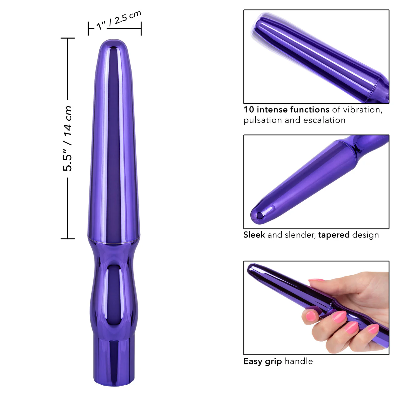 Anal Toys Rechargeable Silicone Anal Probe - Purple - Image 5