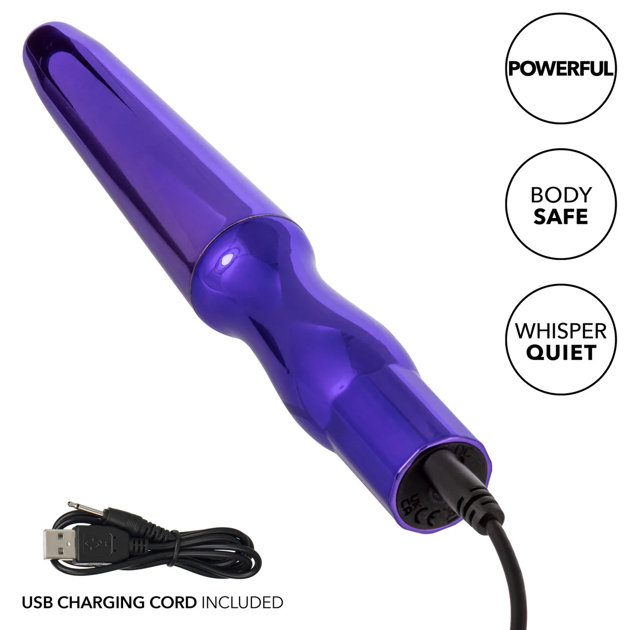 Anal Toys Rechargeable Silicone Anal Probe - Purple - Image 7
