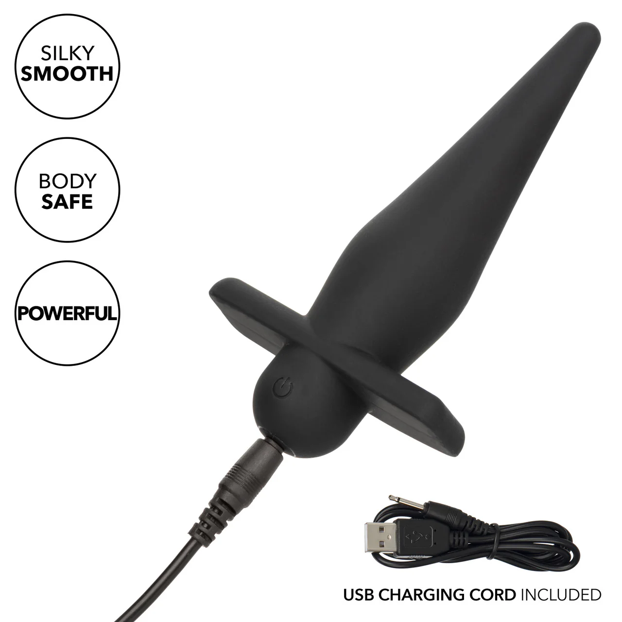 Anal Toys Rechargeable Silicone High Intense Probe - BLACK - Image 7