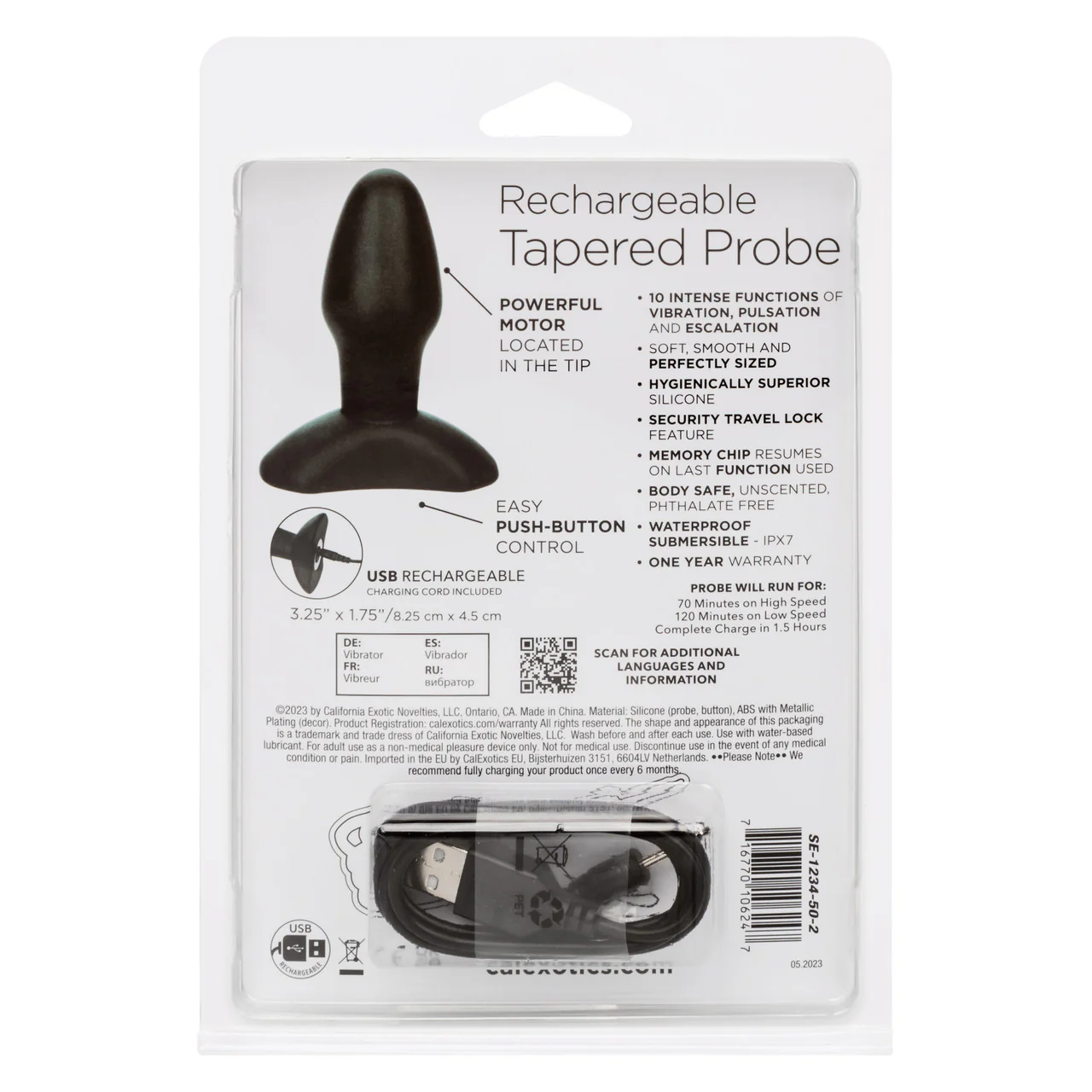 Anal Toys Rechargeable Tapered Probe Silicone Anal Stimulator - Image 4
