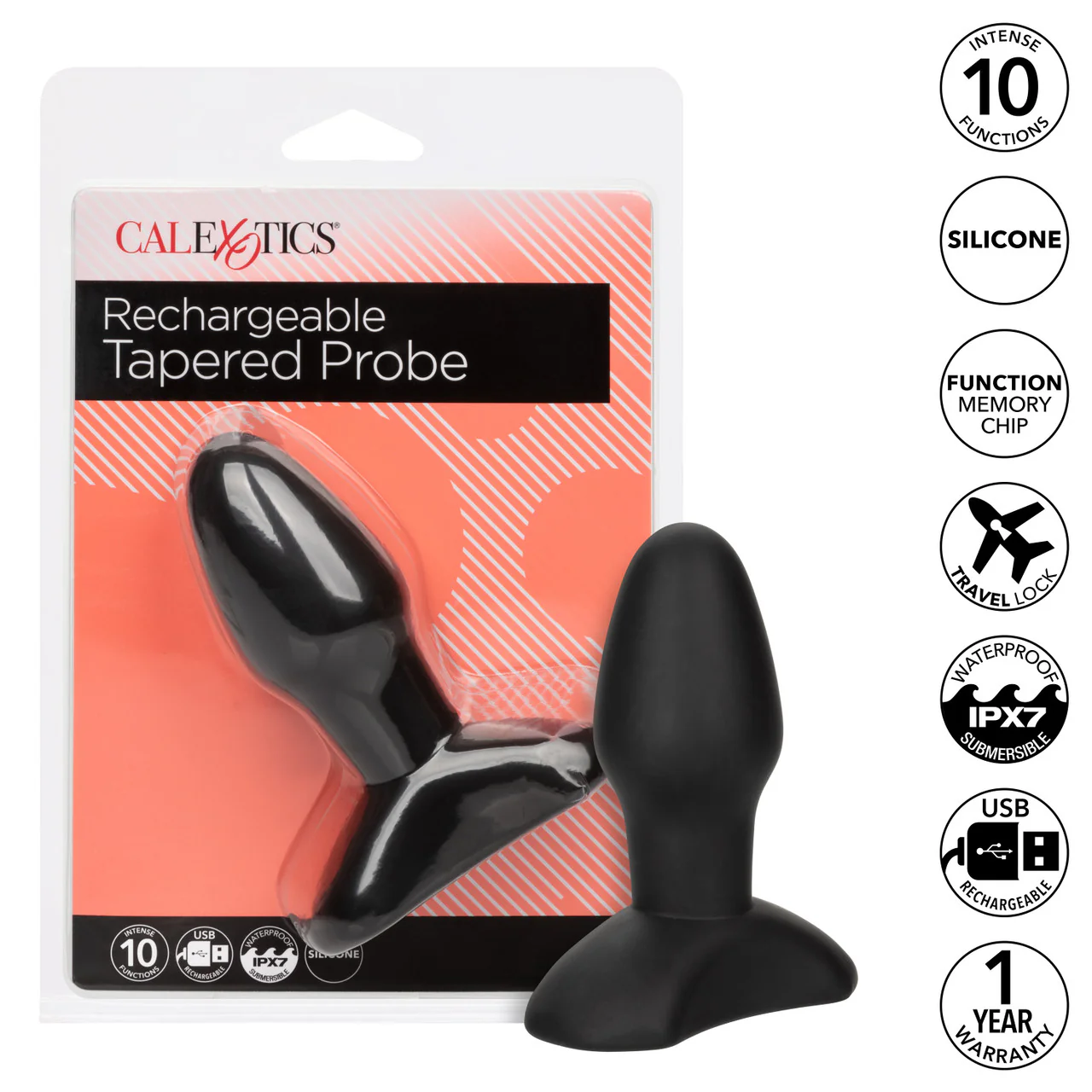 Anal Toys Rechargeable Tapered Probe Silicone Anal Stimulator - Image 6