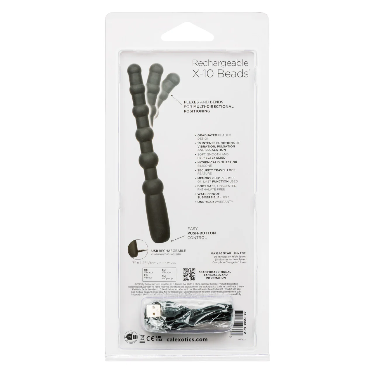 Anal Toys Rechargeable X-10 Silicone Beads - Image 4