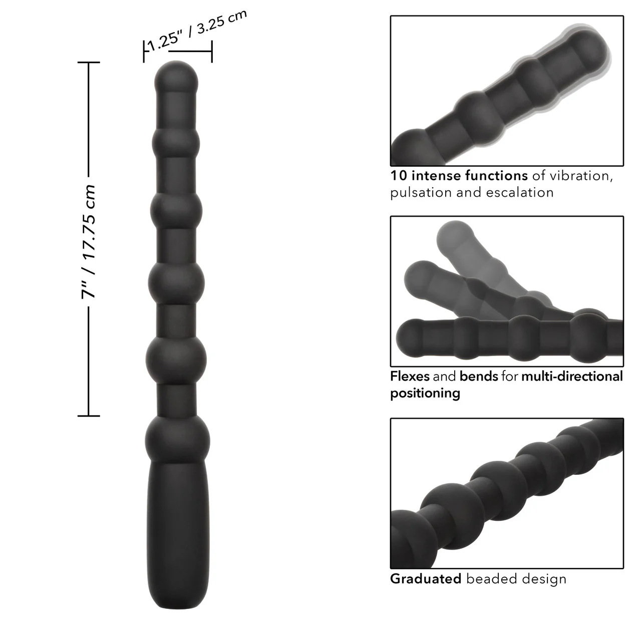 Anal Toys Rechargeable X-10 Silicone Beads - Image 5