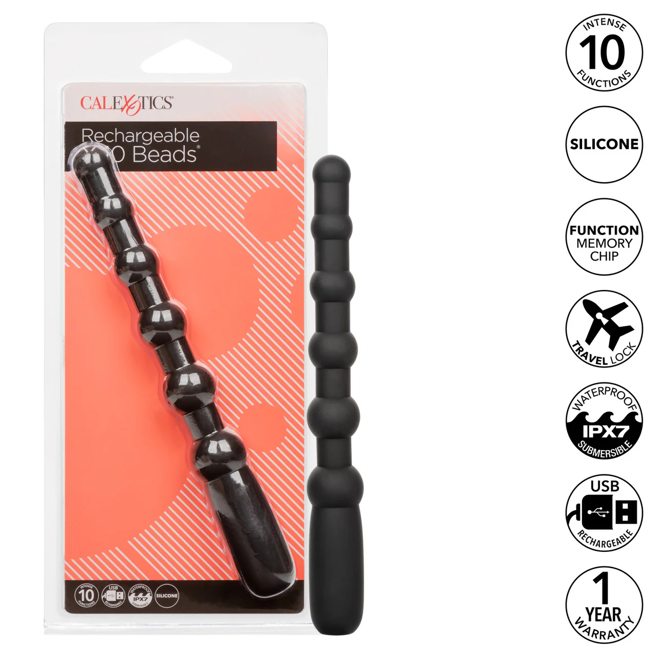 Anal Toys Rechargeable X-10 Silicone Beads - Image 6