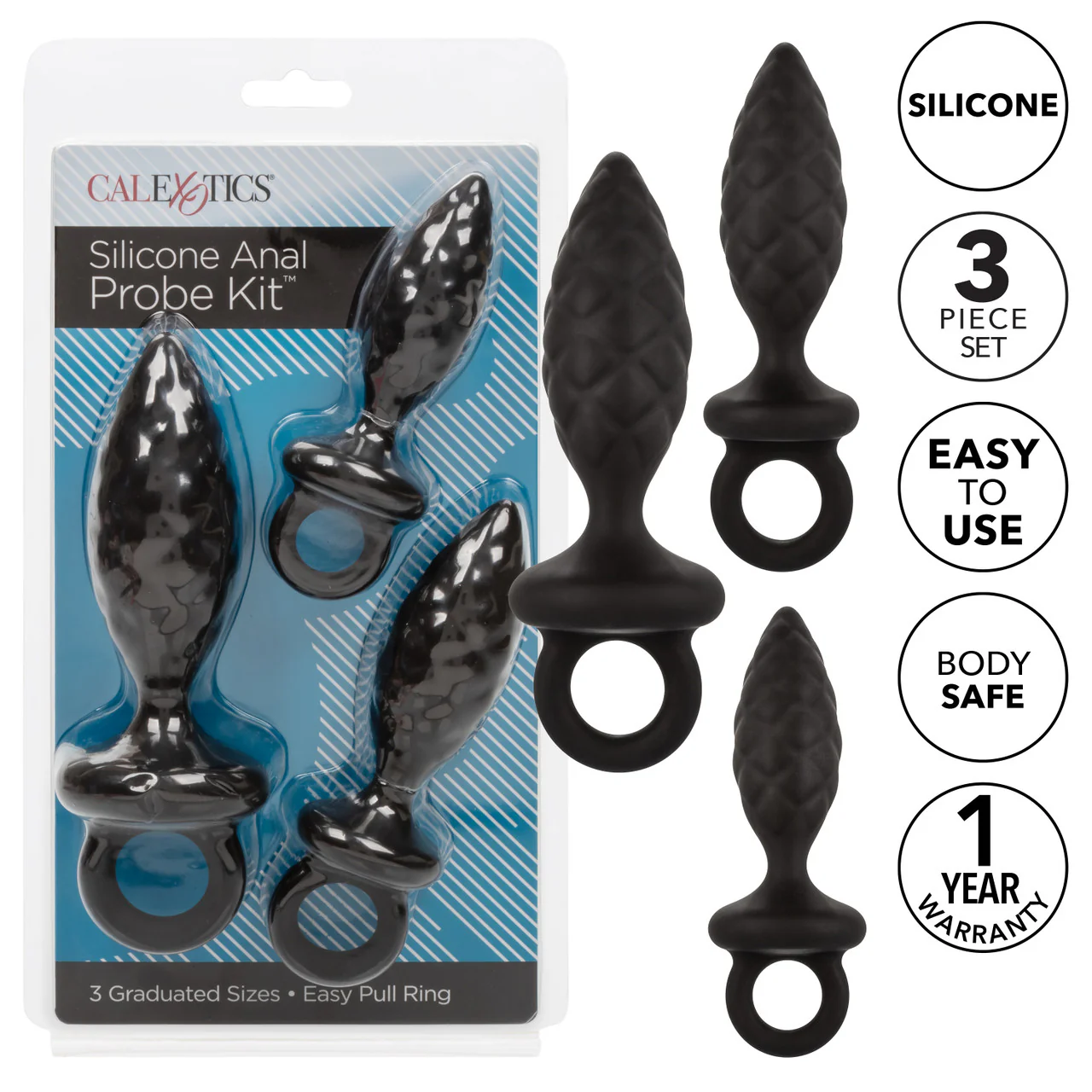 Anal Toys Silicone Anal Probe Kit (Set of 3) - Image 6